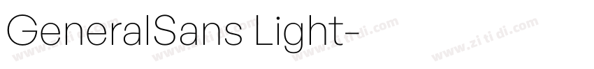 GeneralSans Light字体转换